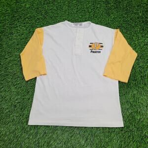 Vintage 80s Pittsburgh Pirates Shirt Womens S/M 18x23 White
